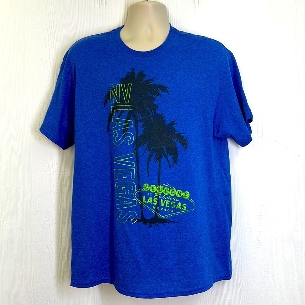 Delta - Welcome To Fabulous Las Vegas Nevada Palm Tree Graphic T Shirt Large